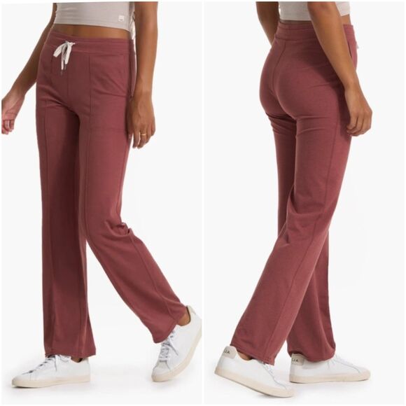 Vuori Pants - Vuori Halo Slim Flare DreamKnit Pants Women's Size Small Rosewood